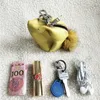 Umhängetaschen Trong echtes Leder handgefertigtes Münzgrundstück Anpassen tierischer Mädchen Mini -geformtes Beutel Brieftasche Pom Keychain