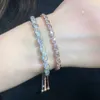 Chaîne Luxury Ovale Zircon 18K Gold plaqué en acier inoxydable Bracelets de chaîne pour femmes Cadeaux de bijoux de nouveaux classiques de la mode