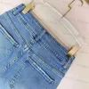 Luxury Women's Jeans Designer Early Spring New Style Gradually Changing Color Micro Elastic High Waist Slimming Unique and Versatile Micro Jeans