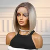 Synthetic Wigs CharmSource lace front wig brown blonde straight mid length side womens heat-resistant party daily high quality Q2404271