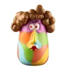 Vases Desktop Planters Colorful Women Head Planter Pot For Indoor Outdoor Plants Succulents Herbs Unique Rainbow Face Home