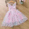 Coton Children Butterfly Halter Mesh Robe Girls Robe Lights Frozen Princess Robe