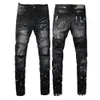 Brand de mode Mens Amiirii Jean 2024 Demin Purple American Jeans High Street Black Paint en détresse JF3P