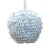 Havlu yumuşak şönil asılı el havlu hızlı kurutma mutfak banyo kabarık mikrofiber top dekoratif