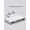 5 I 1Type-C Multi Adapter USB Connector TF-kortläsare för MacBook-bärbar dator och mer USB C-enheter