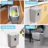 Bags 7/9L Bathroom Trash Can With Lid Garbage bag Wall Mounted Toilet Wastebasket kitchen Hanging Trash Bin trash can kitchen