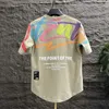 Men's T-Shirts Tops Print Male Tees Shirts Heather Mens T-shirt Alphabet Watercolor Kpop Korean Popular Clothes Fashion Trendyol Wholesale Xl J240429