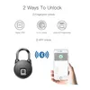 Tuya Smart Lock Fingerabdruck Vorhängeschloss intelligentes Vorhängeschlossschrank Lock-Schlafsaal Anti-Diebstahl-Lock USB wiederaufladbare Sicherheitsschloss KEYLAS LOCK 240422