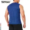 Tacvasen hızlı kuru tank üstleri kolsuz t-shirtler erkek spor salonu fitness hafif egzersiz tişört çalışıyor spor giyim kas tişört yeleği 240428