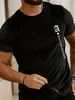 Męskie koszulki Wysokiej jakości klasyczna koszulka T Shirt Summerviased Cotton T-shirt Tops Gym Fitness Men Tshirt Casual Women Crew Szyjka Ubranie Y240429