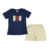 Set di abbigliamento all'ingrosso bambino a maniche corte camicia da sonno abbronzatura corpulla rossa pantaloncini per bambini estate bambini pigiami pigiami