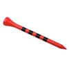 100pcs/Bag Bamboo Golf Tees Wite Red Yello with Black Stripe Mark Scale 70mm 83mm Golf Accesories