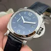 Mode Luxus Penarrei Watch Designer Box Lumino Blue Plate Automatic Mechanical Watch Mens PAM01393