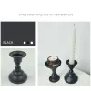 Cougies Candlers en métal vintage Candlers Pillar Iron Iron Art Candlestick for Wedding Party Decor Mini Retro Candle Stick Stand