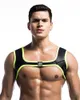 Neopren Erkek Vücut Göğüs Kartalları İç çamaşırı Seksi omuz esaret kayışları Eşcinsel kıyafetler erkek koruyucu dişli destek seksi tank üst 240428