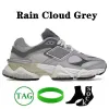 Новая обувь Balancce 9060 Мужчины Женские кроссовки Sea Salt Triple Black Rain Cloud Cloud Серый