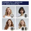 ヘアドライヤー新しい6-in-1ヘアスタイリスト巻き鉄の髪の髪の毛ブラシドライヤーエアラップスタイリングマシンQ240429