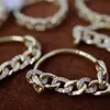 18k anelli a catena cubana in oro in oro massiccio 2019 per anello regolabile