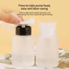 Förvaringsflaskor påfyllningsbar 60/150 ml liten bärbar tom pump dispenser flaska push-on design nagelkonst polska remover renare behållare