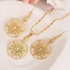 Collier de boucles d'oreilles 14kt jaune doré massif GF GF Snowflake Leverback Pendants Colliers Fashion Lever Drop Dang Holidayarring2828