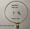 Pour Girl Classic Lock Custommade SetScn 1 Set 1 Chain1 Lock2 Keys V Lettre Pendant Ce lien n'est pas vendu séparément 7787816