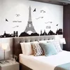 Autocollants muraux Kakuder Eiffel Tower Autocollant PVC décor amovible Mural Decal Adesivo de Parede Salle Decoration Drop Ship 2024