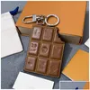 Keychains Lanyards 7X9Cm Designer Chocolate Model Keychain Key Chains Ring Holder Esigners For Porte Clef Gift Men Women Car Bag P Dhkhw