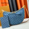 Louiseviutionbag Denim Designer Tote Mag для женщин джинсовая джинсовая синяя роскошная сумочка Классическая винтажная кузов бродяга с кожа