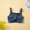 Ensembles de vêtements 2pccs d'été pour tout-petit bébé filles denim set slin