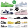 Og baskets hommes femmes chaussures décontractées skateboard jeunesse de chaussures décontractées plate-forme deigner sabot rose en cuir rose bleu des chaussures