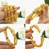 Aniid dames bedel armband bangle 24k gouden kleur sieraden dubai bloemenbangle merk Afrikaanse ontwerper Ethiopian Hawaiiaanse sieraden 240428