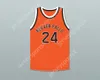 Aangepaste nee naam jeugd/kinderen Joe Namath 24 Beaver Falls High School Tigers Orange Basketball Jersey 2 Top gestikte S-6XL