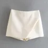Shorts femminile volalo da donna Fashion Candy Color Asymmetrical Gonnets Topche con cerniera Chic Pantalone Cortos