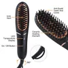 Portable électrique ironique hommes cheveux lisseur peigne brosse dame joyeux sèche-linateur Salon Salon avec LED 240424