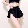 Spódnice Funjoin Women Linia Krótka plisowana spódnica w wysokiej talii Czarna seksowna mini dziewczyny białe dla kobiety sportowej odzieży