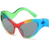 Sommer Sonnenbrille Regenbogenfarbe Anti-UV-Brille übergroß