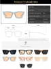 Sunglasses INS Retro Cat Eye Womens Square Small Frame Brand Designer Tone Fashion Oculos H240429