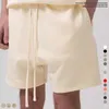 Дизайнер моды ESS 2023 весна/лето 495GFOG Color Series Basic Solid Shorts Street Loose Fashion 5/4 брюки