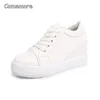 Casual Shoes Comemore Woman Platform Shoe Women's High Heels Wedges Top Sports for Women Sneaker White Wedge Heel Sneakers