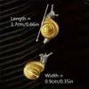 Stud Earrings 1 Pair Creative Design Funny Stereoscopic Snail Molluscs Fashion Personality Cute Cartoon Animal Women Gifts