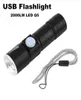Lanterna USB Super Bright Q5 2000lm USB Handy LED tocha leve à prova d'água à prova de água recarregável Lâmpada leve para caçar acampamento1889371