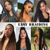 Alororo Ombre Pre Stretched Braiding Hair Synthetic Hair Braids 30 Inch Afro Brown Black Blue Profession Jumbo Box Braids 240424