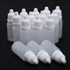 50pcs 15ml/20ml/30ml/50ml卸売目液リキッドドロッパー補充可能なボトル空のプラスチックスクイーズ可能なトラベルペイント