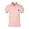 2024 Mode Polo Shirt Heren Casual Solid Color Slim Fit Mens Polos Summer Fashion Mens Clothing Top 240428