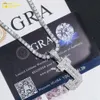 Gioielli hip hop lettera personalizzata iniziale 925 argento ghiacciato vvs ciondolo diamantato moissanite per collaudo