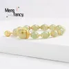 Natural Hetian Jade Square Sugar Lotus Bracelet Exquisite Elegant Sexy Young Girls Selling Fashion Luxury Fine Jewelry 240428