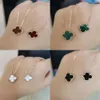 Designer Jewelry Designer Necklace New Pendant Flower Pendant Female Red Jade Marrow Necklace Female 18k Rose Gold Lock Bone Chain Double Sided