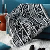 Bohem ekose kanepe dekoratif atış örme havlu kapağı nordic seyahat yatak goblen manta piknik 240418