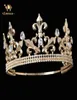 ESERES Vintage King Crown For Men Gold Big Size Adjustable Circle Royal King Tiara Wedding Hair Accessories C181120018433905