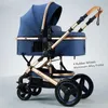 Strollers# Belecoo lichtgewicht luxe babywagen 3-in-1 draagbaar hoog landschap Omkeerbare hete moeder roze reis kalk Q2404291